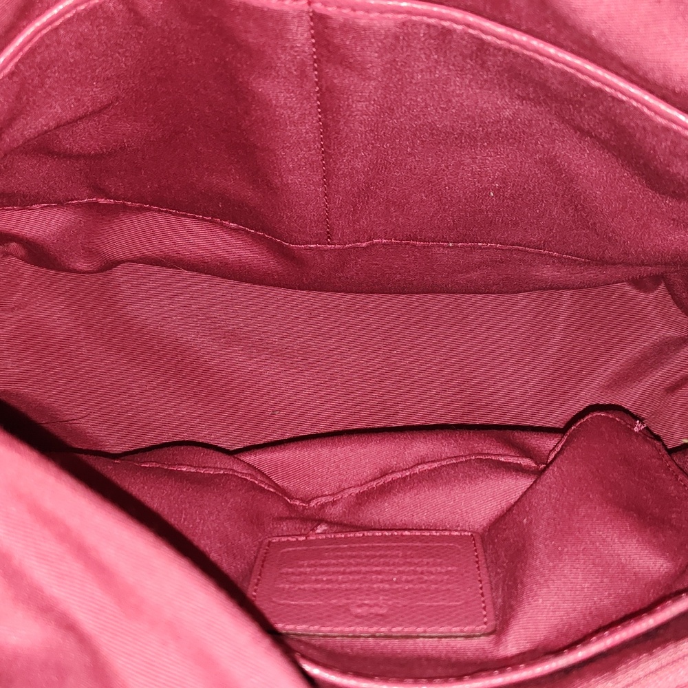 Coach cross Grain pink Leather Pleated Tote Shoulder bag - Picture 5 of 11
